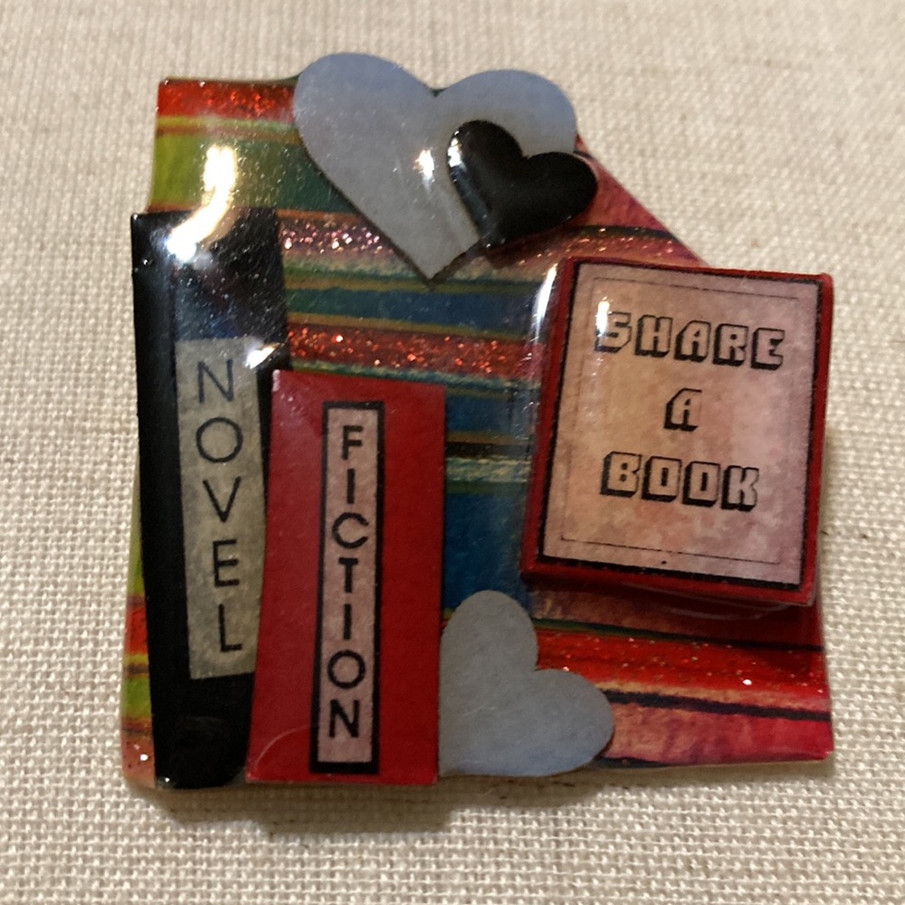 Lucinda Book pin
